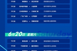 足協(xié)杯第4輪賽程：16支中超隊登場，上海澤天vs蓉城6月20日19:30
